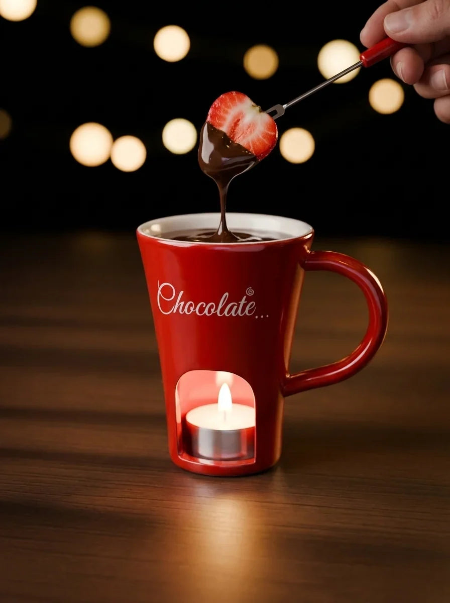 Fondue-Tasse mit Teelicht – Bild 2