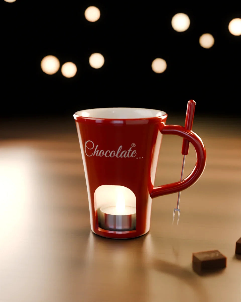 Fondue-Tasse mit Teelicht – Bild 1
